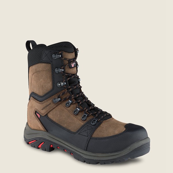 Safety Støvler Herre - Red Wing Trades - 8-Inch Insulated Waterproof Toe - Brune/Sort - VDFWQB-581